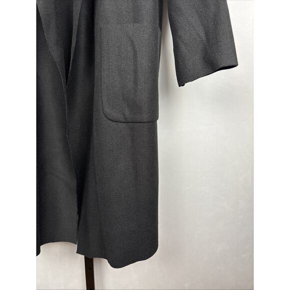 NEW Sadie & Sage Open Front Coat Womens Small Black Relaxed Lagenlook Minimalist - Picture 5 of 12